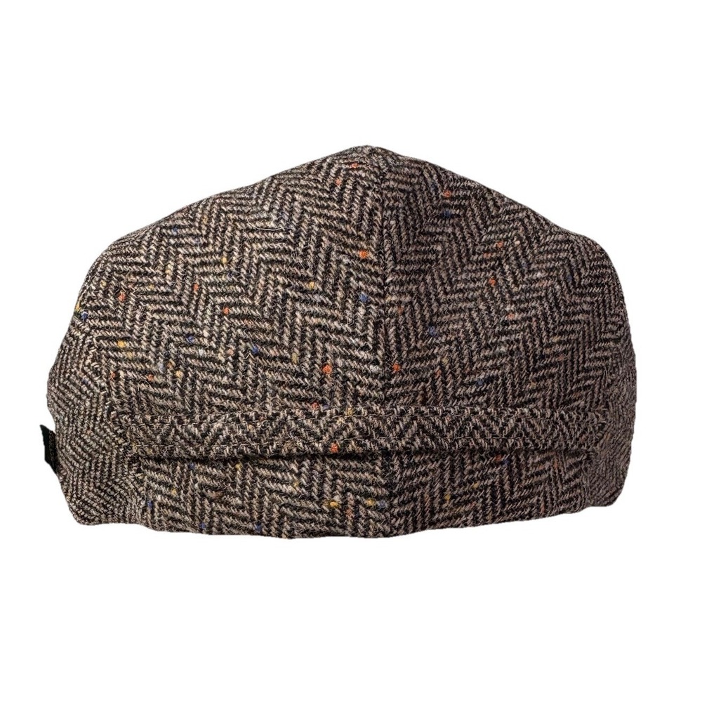 Mucros Weavers Workshop Trinity Tweed Flat Cap Hat Size L  Brown Plaid Ireland - Picture 3 of 7